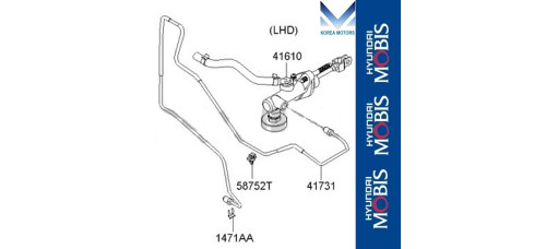 mobis 41-416 clutch master cylinder set for sorento 2006-10y